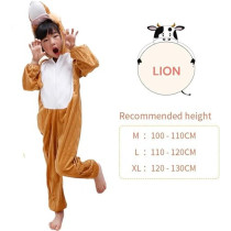 Brain Giggles Animal Plush Costume Lion Design Carnival Party Jumpsuit for Kids Boys and Girls Small Large