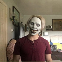 Brain Giggles Cosplay Horror Accessories Mask Creepy Mask for Costume Party Scary Mask - Clown Mask Wig