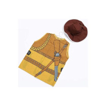 Kids Cowboy Costume Dress up Cosplay Halloween For Boys Pretend Role Play (3-8 Years) 90 x 140cm