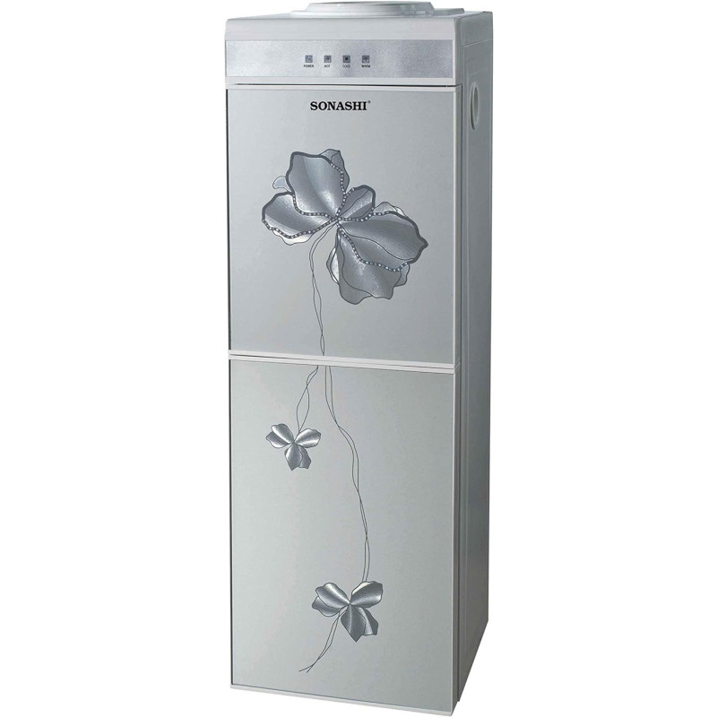 SONASHI Water Dispenser Hot & Cold With Refrigerator Cabinet, Grey (SWD-44)