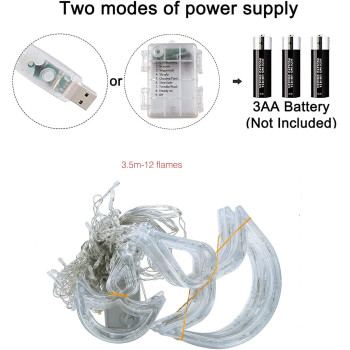 Beauenty Diwali Diya String Lights, Home Decorative Curtain Lights, Eid Led Fairy Lights String For Diwali Decorations