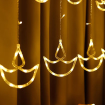 Beauenty Diwali Diya String Lights, Home Decorative Curtain Lights, Eid Led Fairy Lights String For Diwali Decorations