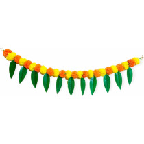Fam Door Hanging Toran Indian Decor Wall Hanging Decorative Hanging - Diwali Toran Decorations - Mango Leaves Decorations 90Cm