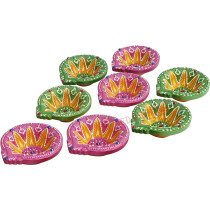 Tied Ribbons Diwali Diyas Set Of 8 Handmade Terracotta Big Clay Diya For Pooja Room Puja Oil Diya Lamp For Home Decor Mandir Temple