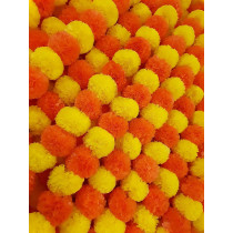 Decoration Craft 5 Pack Orange & Yellow Artificial Marigold Flower Garlands 5 Ft Long Each For Parties Indian Weddings Theme & Home Decoration Photo Prop Diwali Festival