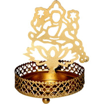 Traditional Laxmi And Ganesha Shape Diwali Shadow Diya Deepawali Traditional For Home/Office Religious Tea Light Candle Holder Stand Diwali Gift