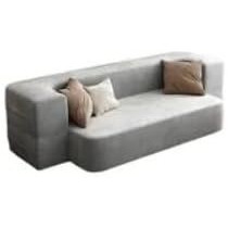 Extensibil Solid Colors Living Room Sofas Modern Pull Out Bed Recliner Lounge Lazy Sofa Chair Nordic Divano Home Furniture (Grey)