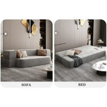 Extensibil Solid Colors Living Room Sofas Modern Pull Out Bed Recliner Lounge Lazy Sofa Chair Nordic Divano Home Furniture (Grey)