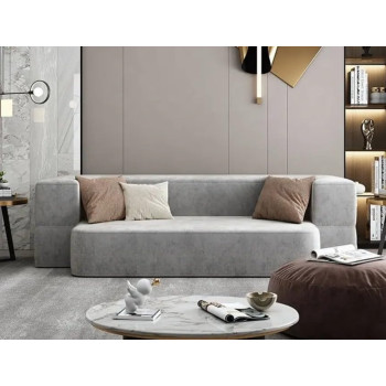 Extensibil Solid Colors Living Room Sofas Modern Pull Out Bed Recliner Lounge Lazy Sofa Chair Nordic Divano Home Furniture (Grey)