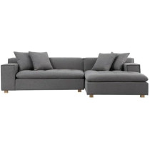 Living Room Sectional Couch Sofa Set For Property Developers And Interior Decorators (Dark Grey)