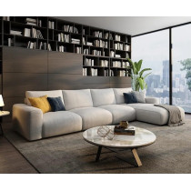 Nordic Sofa 7 Seater Combination Luxury Sofa Set Living Room Modern Small Home Corner Sofa Fabric (Left)