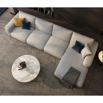 Nordic Sofa 7 Seater Combination Luxury Sofa Set Living Room Modern Small Home Corner Sofa Fabric (Left)