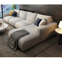 Nordic Sofa 7 Seater Combination Luxury Sofa Set Living Room Modern Small Home Corner Sofa Fabric (Left)