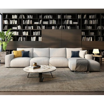 Nordic Sofa 7 Seater Combination Luxury Sofa Set Living Room Modern Small Home Corner Sofa Fabric (Left)