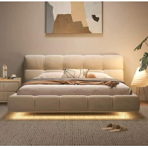 Italian Cloud Style Luxury King Size Fabric Bed With Medical Mattress