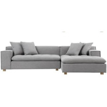 Living Room Sectional Couch Sofa Set For Property Developers And Interior Decorators (Grey)