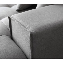Living Room Sectional Couch Sofa Set For Property Developers And Interior Decorators (Grey)
