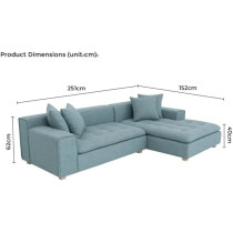 Living Room Sectional Couch Sofa Set For Property Developers And Interior Decorators (Grey)