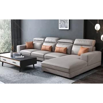 Furniture Factory Living Room Sofas Bed Set Fabric Couch Lounge U Shape Sectional Sofa 5 Seater Sofa (Dark Grey)