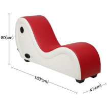 Modern Style Love Sofa Chair Furniture Adult Hotel Stretch Chaise Curved Yoga Lounge Love Sofa Chair (Beige)