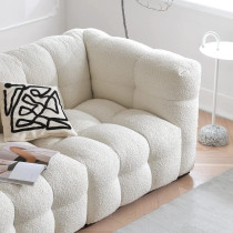 Modern Linen Velvet Fabric Upholstery Living Room Sofa Set Comfortable Tufted Modular Furniture Sofa 3+2+1 Seater (Grey
