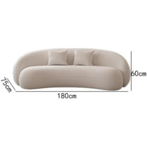 Nordic Style Cloud Relax Sofa Stretch Living Room Minimalist Armchair Modern Couch Modular White Reading Canape Salon (Beige)