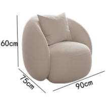 Nordic Style Cloud Relax Sofa Stretch Living Room Minimalist Armchair Modern Couch Modular White Reading Canape Salon (Beige)