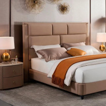Nordic Furniture Upholstery Designer Beds Italian Velvet Bed King Size 180 x 200Cm (Without Mattress)
