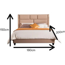 Nordic Furniture Upholstery Designer Beds Italian Velvet Bed King Size 180 x 200Cm (Without Mattress)