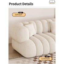 Living Room Custom Velvet Furniture Sectional Boucle Sofa Couch Recliner Modern Lounge Suite Modular Set Sofa 3+1 Seater