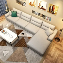 Waterproof Hi-Tech Fabric L Shaped Sofa Set Sectional Sofa For Simple Living Room Luxury Corner Sofa Set Furniture