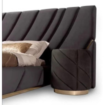Italian Bed Luxury Modern Master Bedroom Double Bed High-End Villa Custom Soft Bag Double King Size Bed