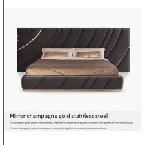 Italian Bed Luxury Modern Master Bedroom Double Bed High-End Villa Custom Soft Bag Double King Size Bed