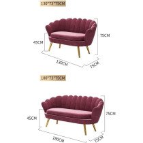 Modern Color Velvet Beauty Salon Clothing Store Living Room Sofa Set 3+2+1 (Turqouise)