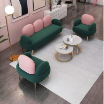 Fashion Cute Cactus Furniture Decoration Sofa Designs Modern Living Room Sofa Set 3+2+1 (Green)