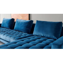 L Shaped Sofa Couch Living Room Furniture Sectional Blue Fabric Living Room Couches Sofa Set