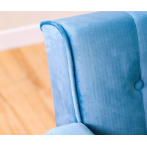 Light Luxury Fabric Sofa Bed Sectional Furniture (Blue)