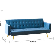 Light Luxury Fabric Sofa Bed Sectional Furniture (Blue)