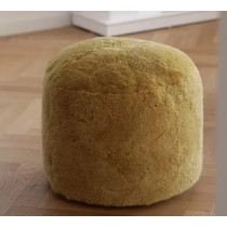 Living Room Classic Leisure Sofa Chair Fluffy Shaggy Mongolian Animal Fur Sheepskin Chair With Puff