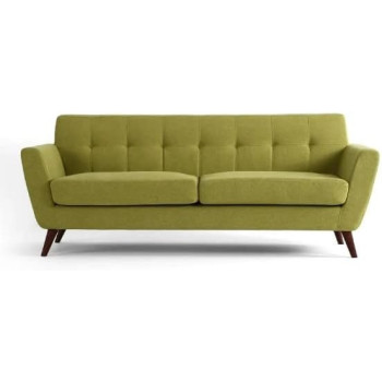 Modern Upholstered Fabric Home + Office Sofa Modern Lounge Spot Contemporary Style Couch Cherry-Stained Wood Legs 3+2+1 Seater
