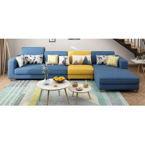 Sectional Couch L Shaped Living Room Fabric Corner Sofa Set