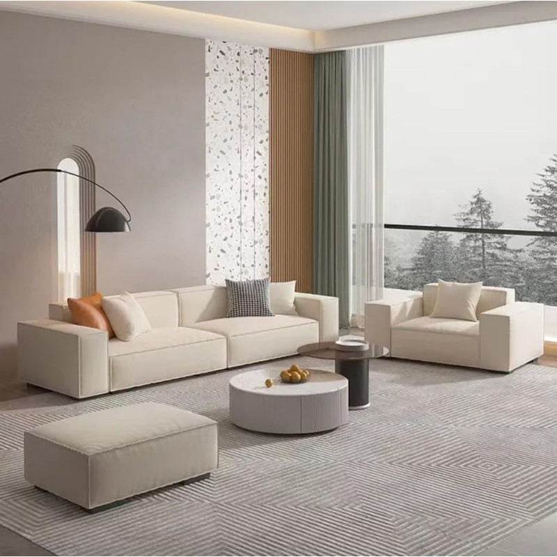 Luxury Sofas Living Room Furniture Lounge Sofa 4+2 Seater With Ottoman