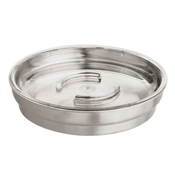 Idesign Austin Bathroom Holder, Metal Tray For Sinks And Showers, Dish For Bars Of Solid Soap, Clear/Brushed Silver, 11.2 x 11.2 x 2.4 Cm