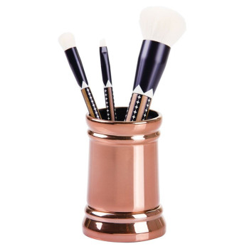 Idesign Sutton Tumbler Cup For Bathroom Vanity Countertops, Rose Gold