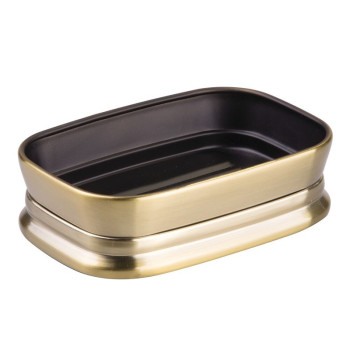 Idesign Sutton Bar Soap Dish For Bathroom Vanities, Kitchen Sink, Soft Brass