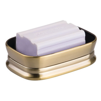 Idesign Sutton Bar Soap Dish For Bathroom Vanities, Kitchen Sink, Soft Brass
