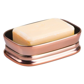 Idesign Sutton Bar Soap Dish For Bathroom Vanities, Kitchen Sink, Rose Gold
