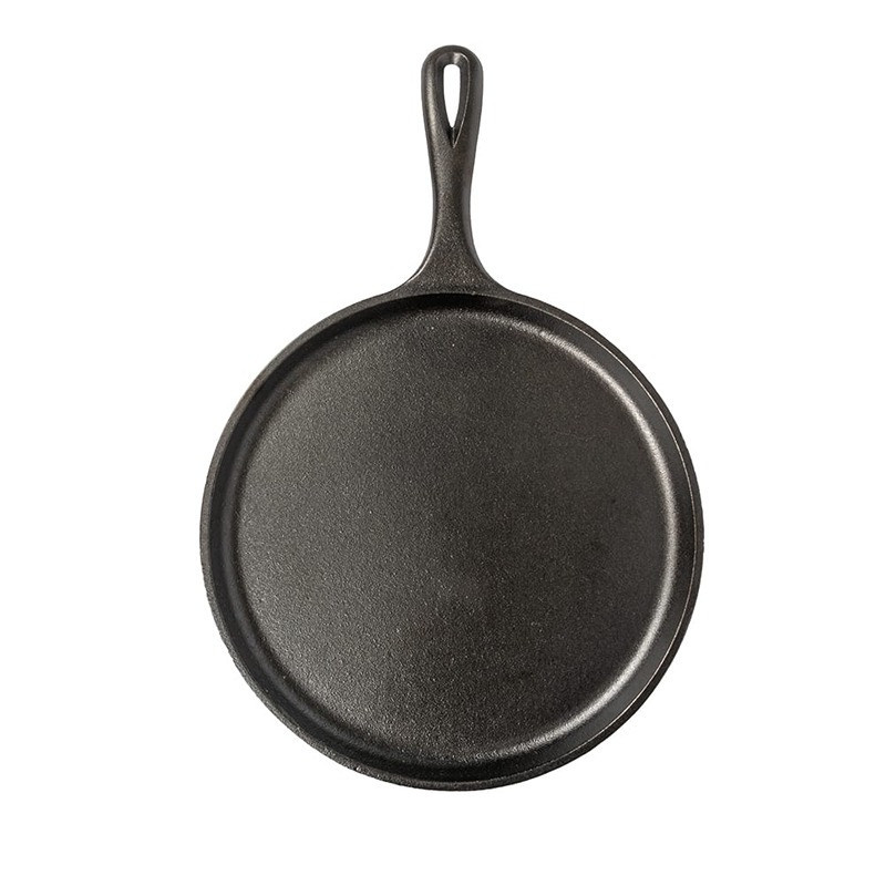 Lodge 26.7 Cm / 10.5 Inch Cast Iron Griddle Pre-Seasoned Round Cast Iron Pan Perfect For Pancakes, Pizzas, And Quesadillas, Black