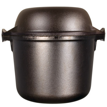 Lodge 5 Quart Cast Iron Double Dutch Oven, Black