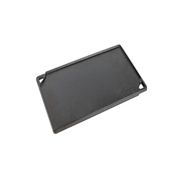 Lodge 42.55 X 24.13 Cm / 16.75 X 9.5 Inch Pre-Seasoned Cast Iron Rectangular Reversible Grill/Griddle, Black